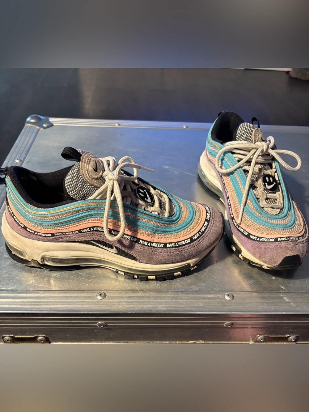 Nike Air Max 97 Pastel Turquoise, Pink & Gray Have A Nike Day sneakers sz 6 ,4.5